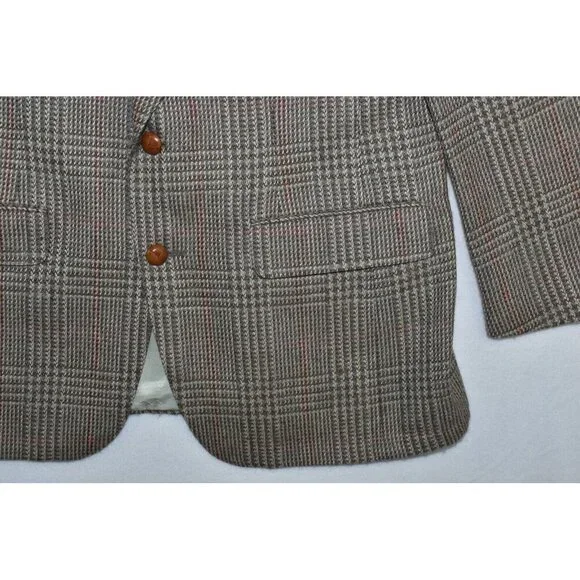 Kilgour French Stanbury Men's Sport Jacket Size 38R Tweed Blazer Wool Brown Coat - Picture 5 of 16